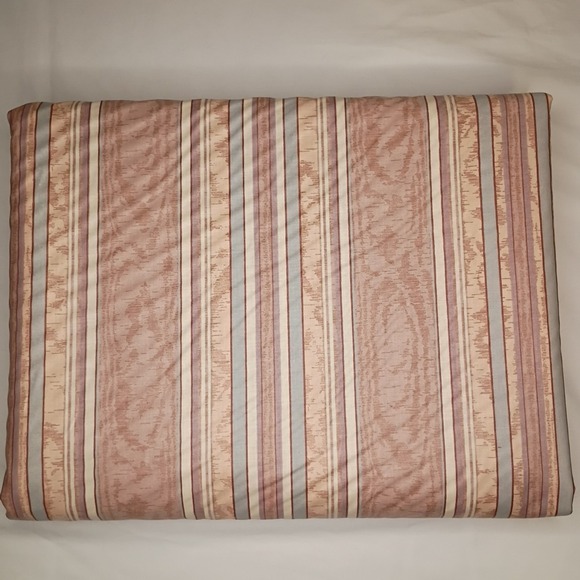 10 Yards Decorative Fabric Striped Polished Cotton Tan Blue Mauve 55 x 362 - Picture 8 of 11